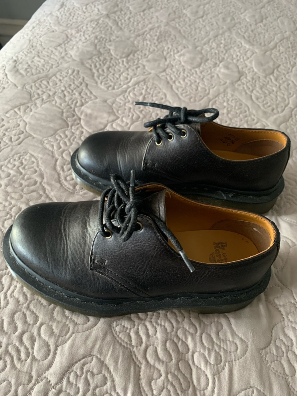 Black Leather Lace-Up Derby Shoes